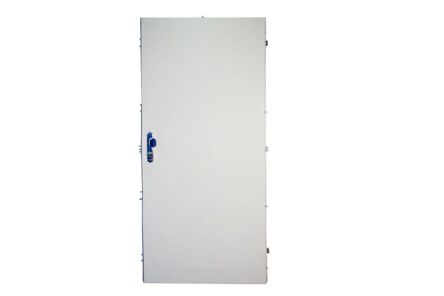 Bílé protipožární dveře BEDEX jednokřídlové.